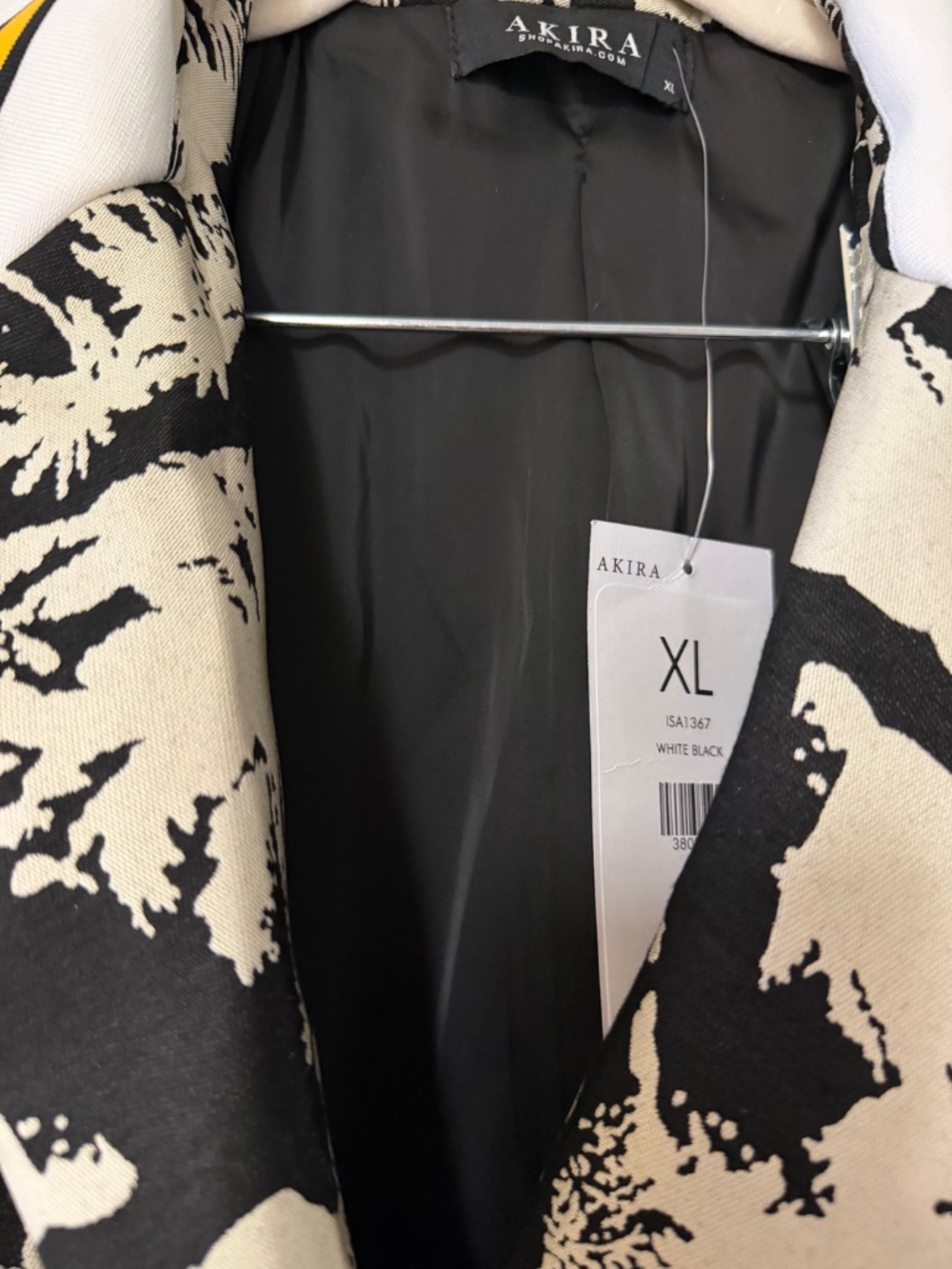 AKIRA BLACK | WHITE | YELLOW PANTSUIT NWT XL - Picture 5 of 9